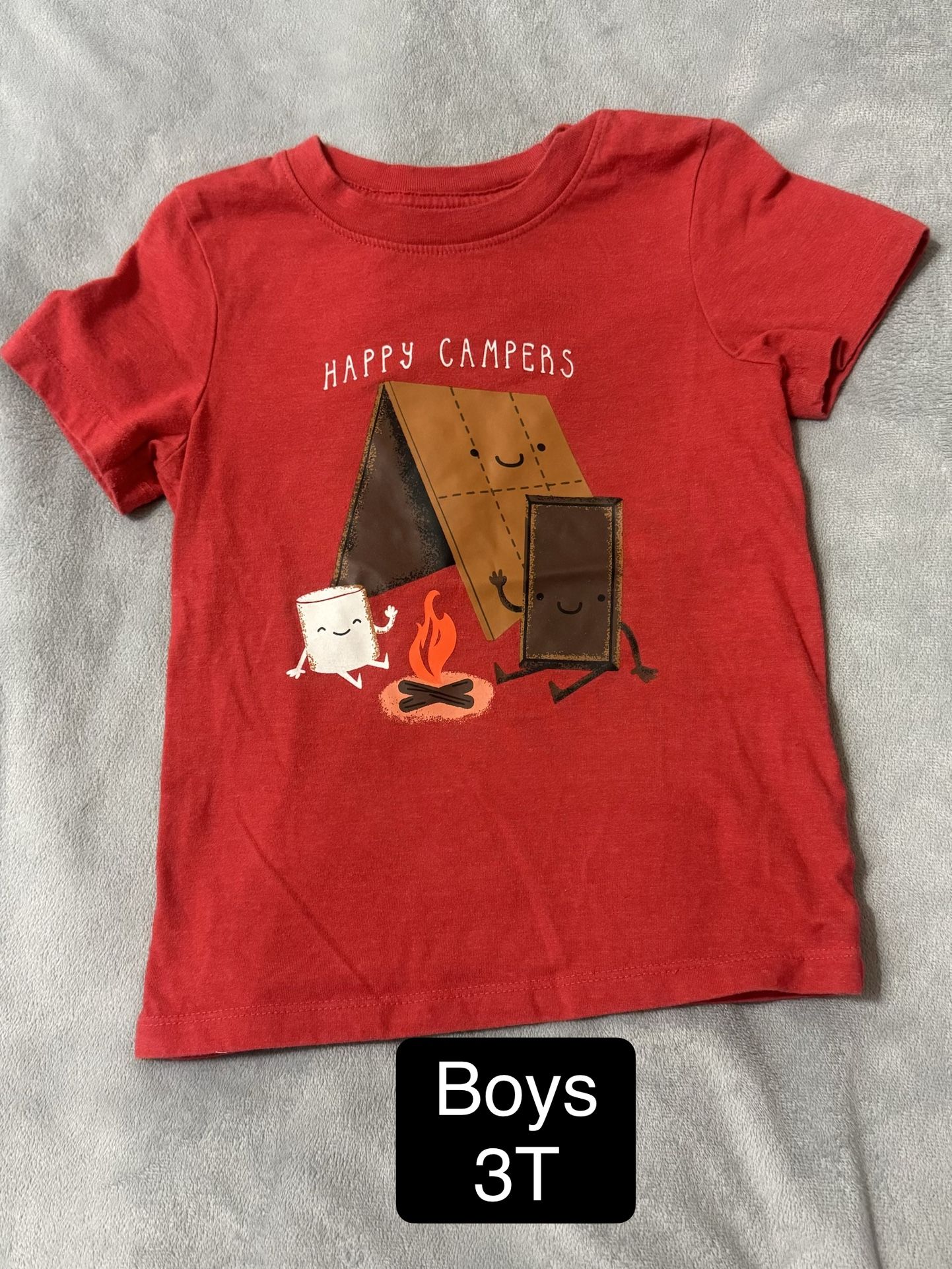 Youth Boys 3T Happy Campers Smores Shirt