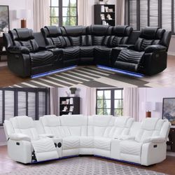 Electric Recliner Sectional Sofa ⚜️ Sofá Seccional Reclinable Electrico [Fast-Delivery]