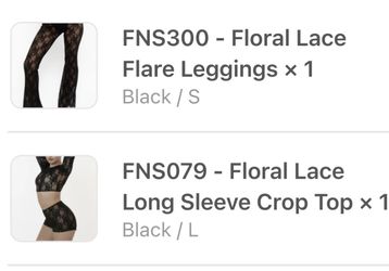 New American Apparel Lace Top and matching Pants