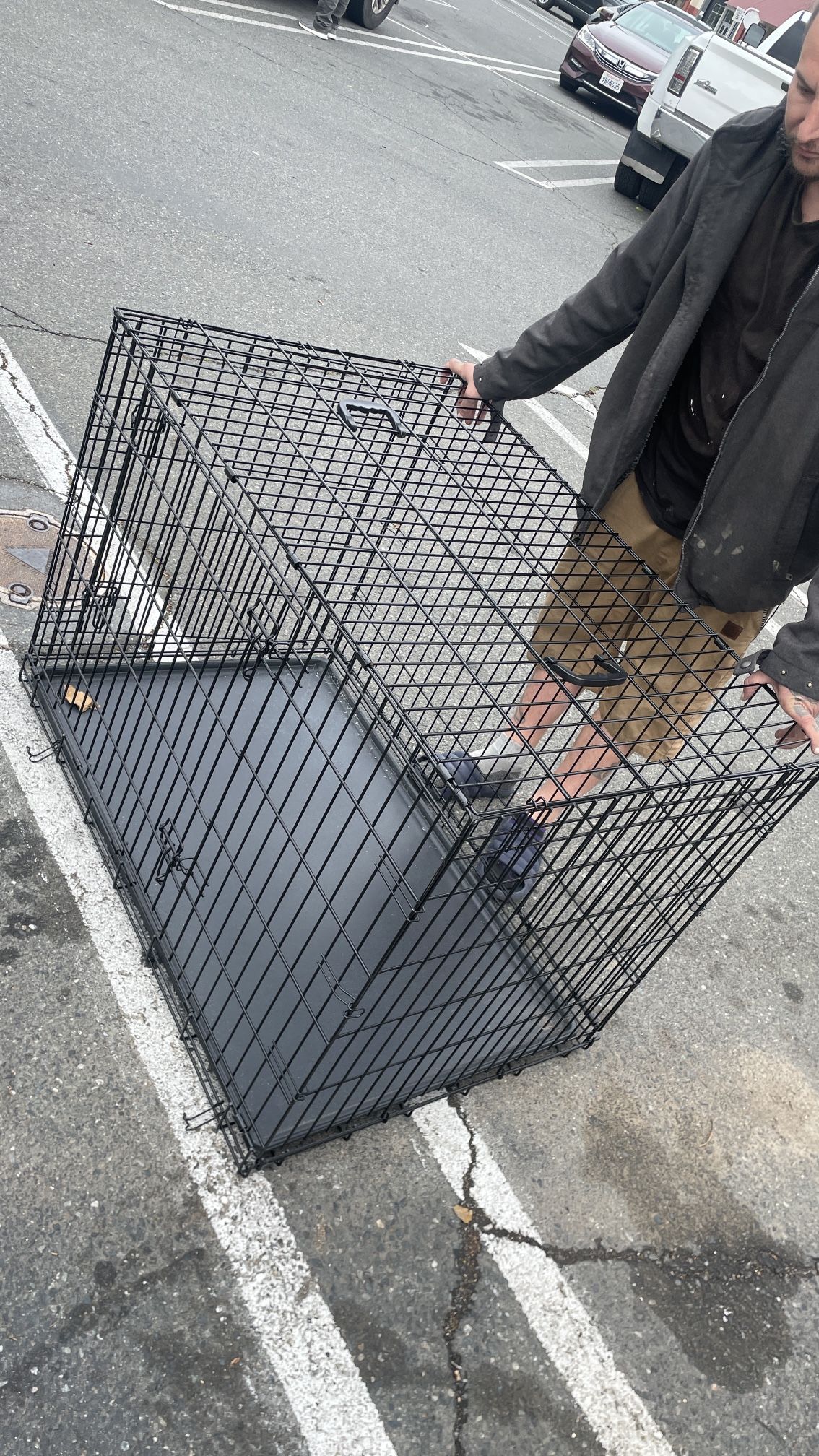 Large Steal collapsible Dog Crate
