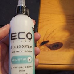 Eco Style Curl Revivial Gel Boosters Mix in Oil Serum 4oz Conditioning-New