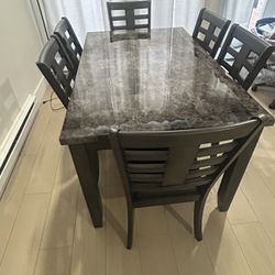 6 Chairs Dining Table (move Out sale) 