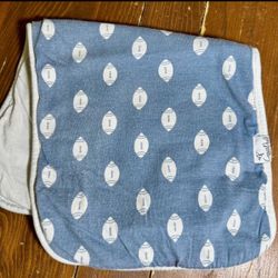 Copper Pearl Football Print Burp Cloth