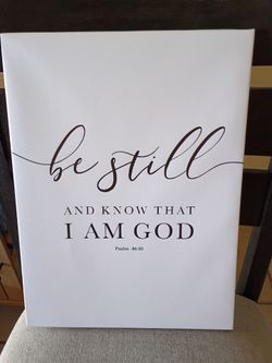 Be Still Psalm 46:10 Canvas Wall Art