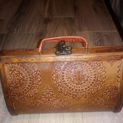 Vintage Wooden Handbag 