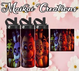 Five night of Freddy custom tumbler water bottle