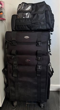 Hair and makeup trolly and bag