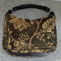 Talbot Fabric Purse With Genuine Leather Handle  