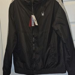 Men’s Spyder Full Zip HydroWeb ProWeb DriWeb Jacket with Hood - New with Tags
