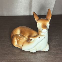Vintage Porcelain Doe And Fawn