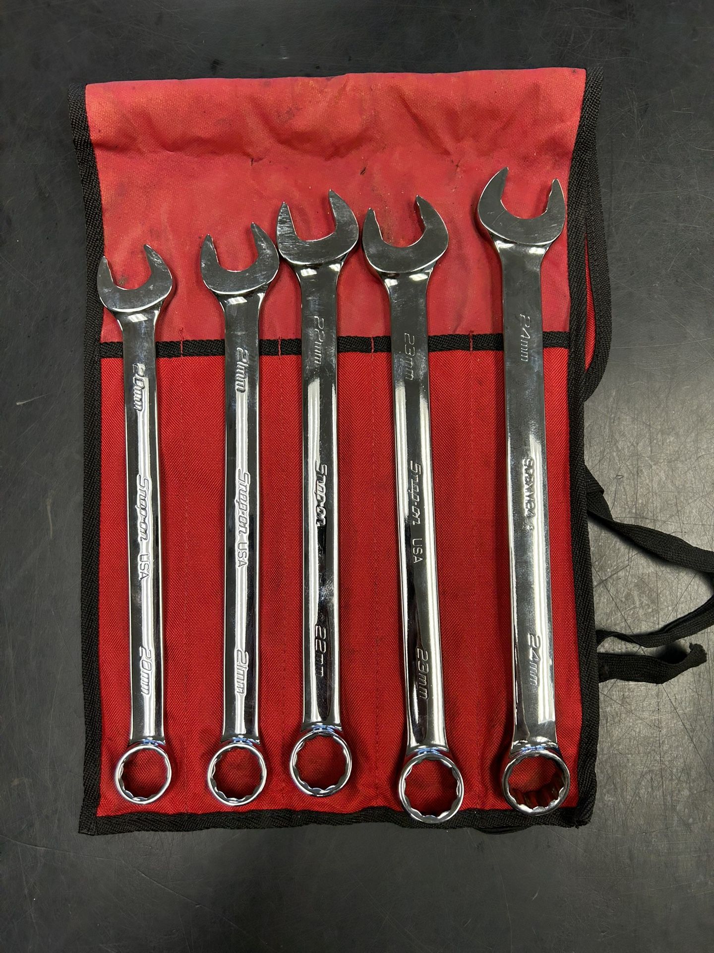 SNAP ON  SOEXM705  5-Pc 12-Pt Flank Drive Plus Combination Wrench Set 20–24mm