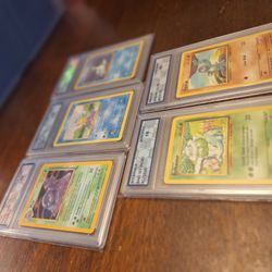 Pokemon Card Lot Graded Pfg Fossil And Base Set 