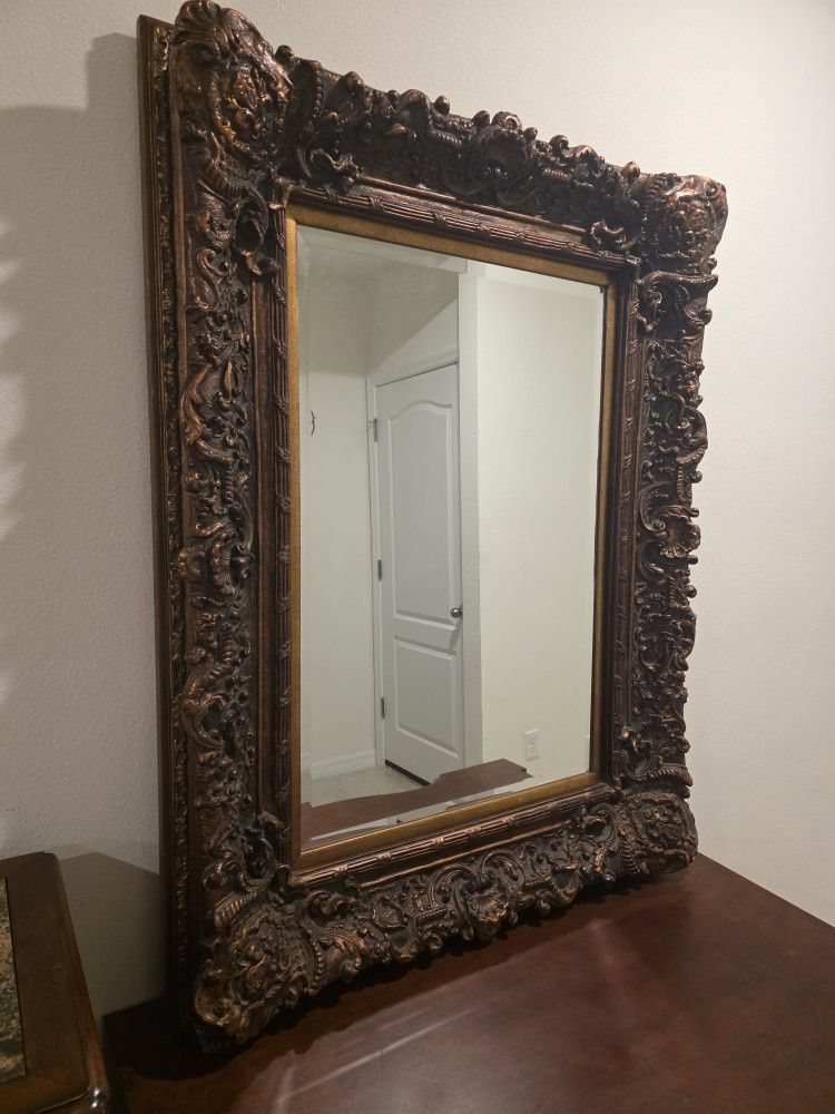 Beautiful  Antique Gold Mirror 