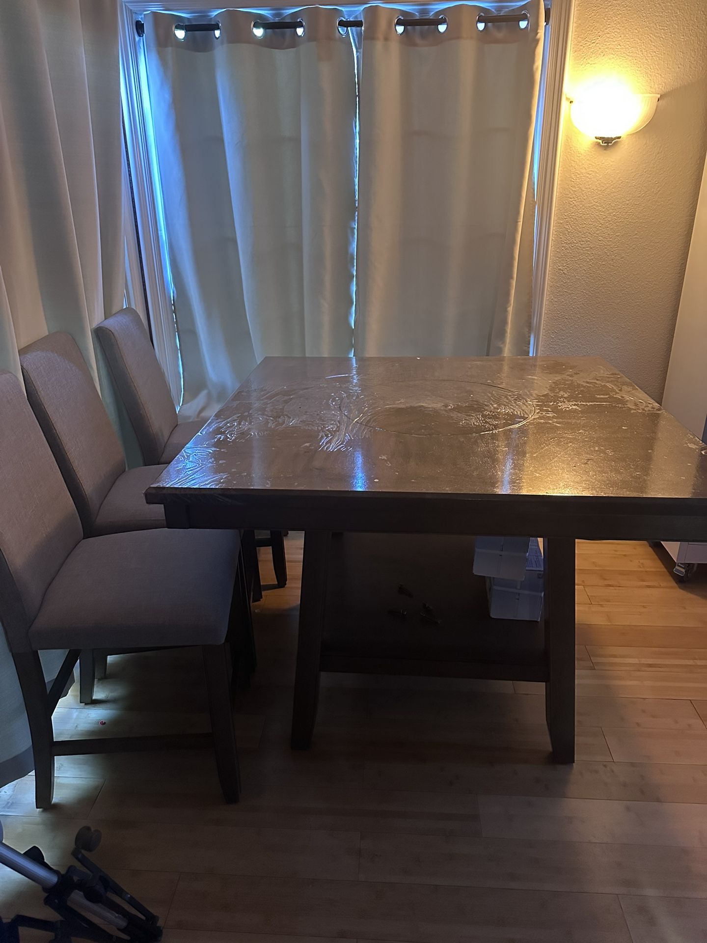 Dining Table With Lazy Susan