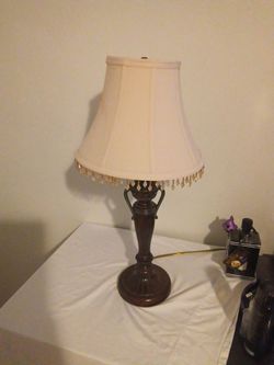 Vintage Table Lamp with Beaded Shade