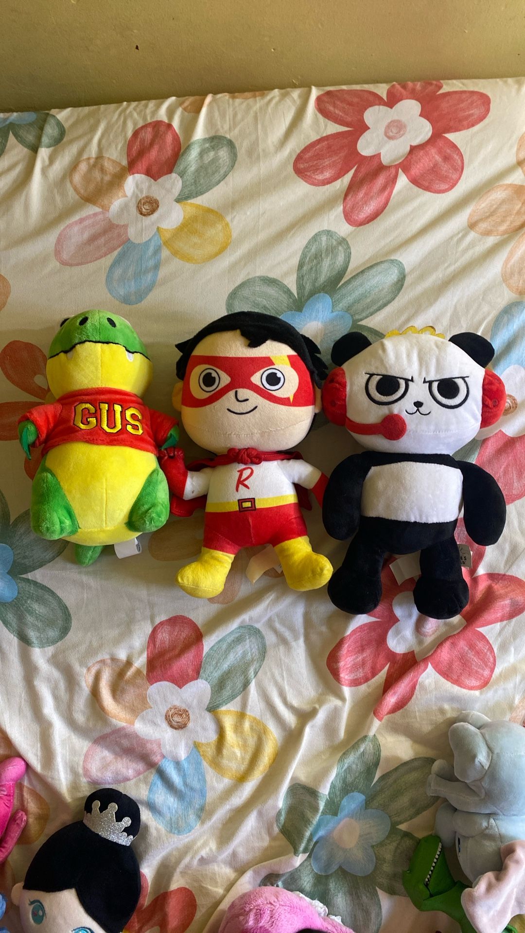RYAN  AND FRIENDS PLUSHIES  All 3 