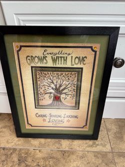 Everything Grows With Love Framed Wall Art