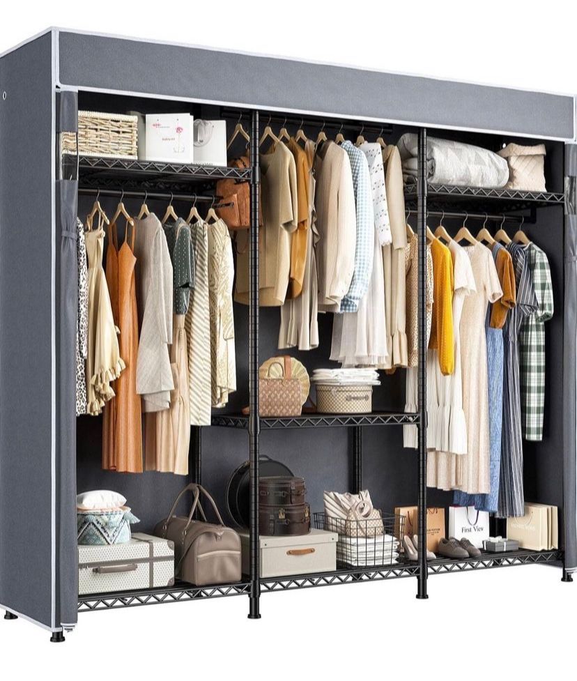  Clothes Rack with Cover 800 LBS 