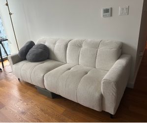 Cream couch sofa