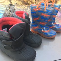 Like new toddlers boots only $10 each firm