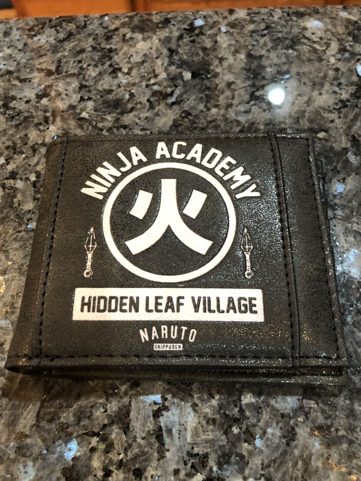 Nartuo Shippuden Ninja Academy Hidden Leaf Village Bifold Wallet. Brand New Never Used .