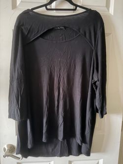 Kim & Cami Black Long Sleeve Top 3X