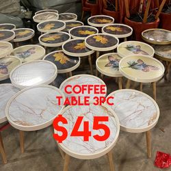 ⚠️ CLEARANCE ⚠️ Coffee Side Table 3pc 