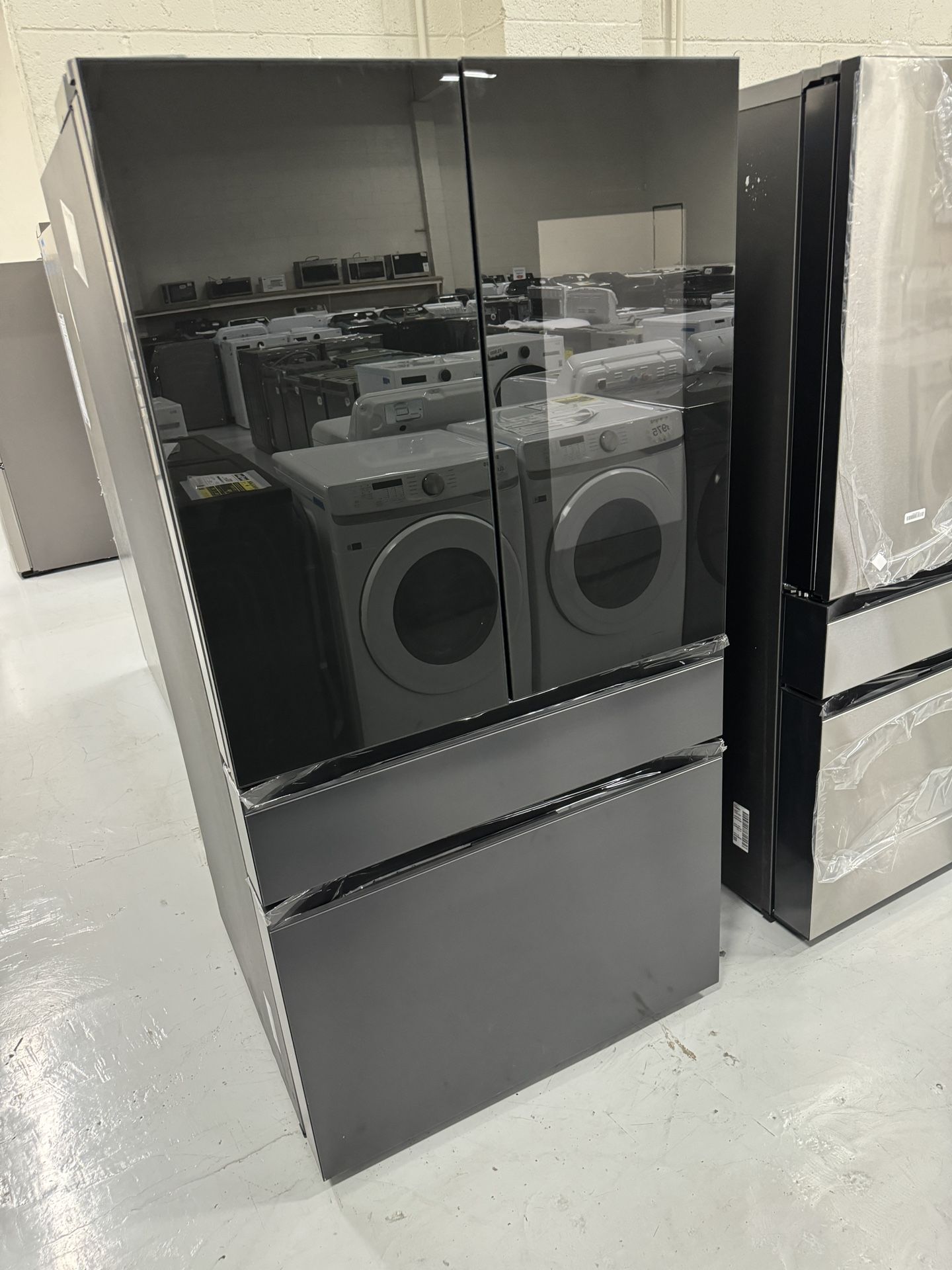 Bespoke Family Hub Fridge Matte Black Glass New 1 Year Warranty