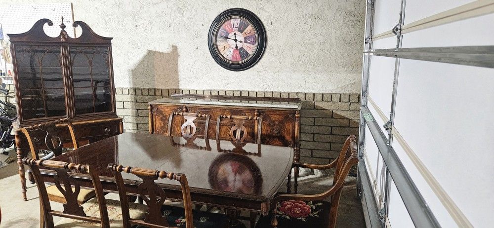 Antique Burkey And Gay Dining Set