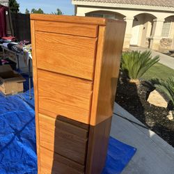 Oak File Cabinet