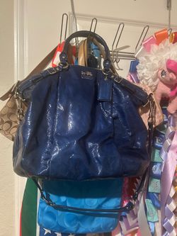 Blue Coach bag
