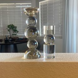 Crystal Candle Holder Set