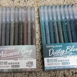 Languo Morandi Gel Pen Set - 4 Packs (36 Pens Total) - Sage, Grey, Blue, Earth Tones / See Discription 👍👍