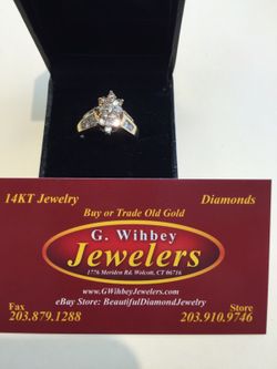 10 Kt gold & genuine diamond ring