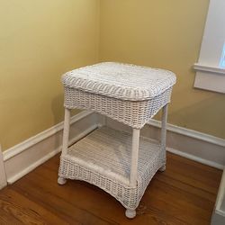 Wicker End Table Plant Table Rattan Furniture