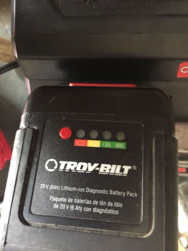 Troy Bilt 20V rechargeable battery and charger