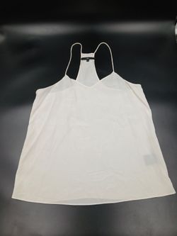 White Spaghetti Strap silk Tank Top