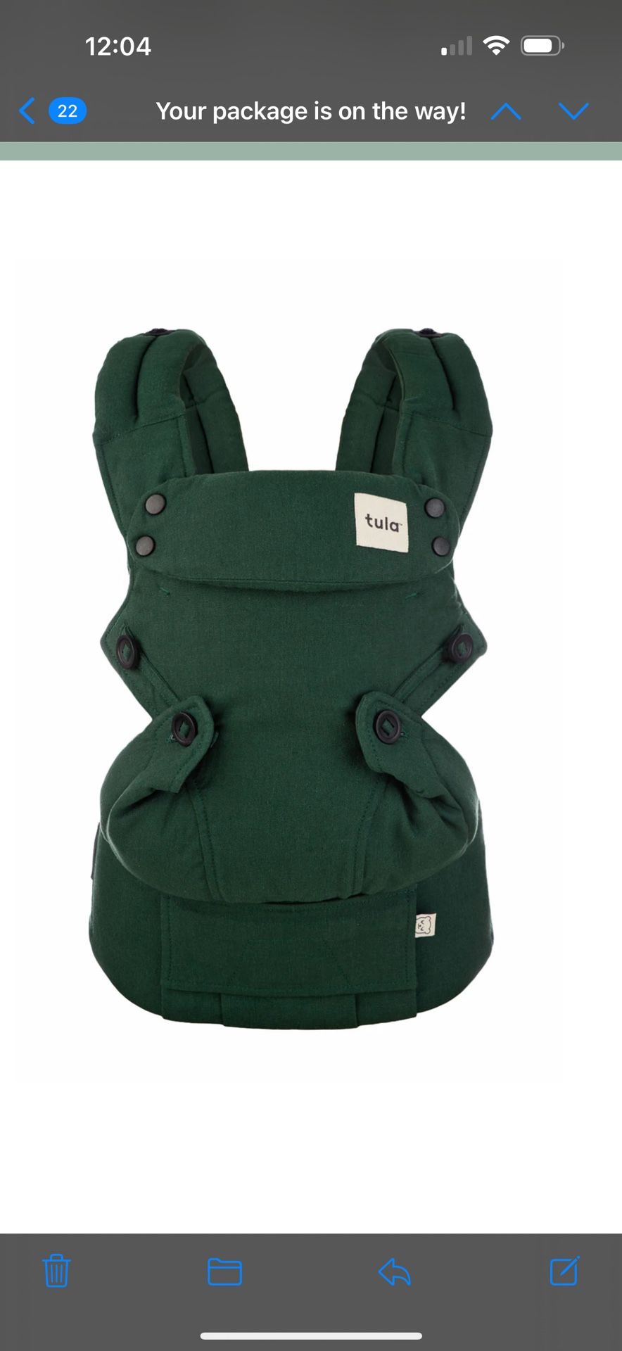 Tula Baby Toddler Carrier - Emerald/Green Hemp Explore Carrier