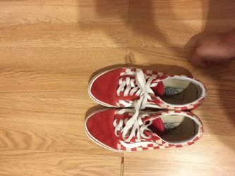 Red checkered vans