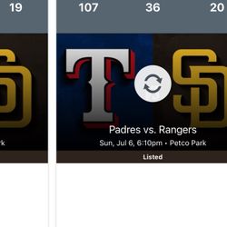 Padres vs Rangers