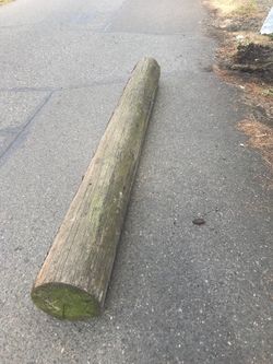Treated poles 8ft long …mostly 12inch round (creosote)