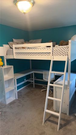 Max and Lily Twin High Loft Bed