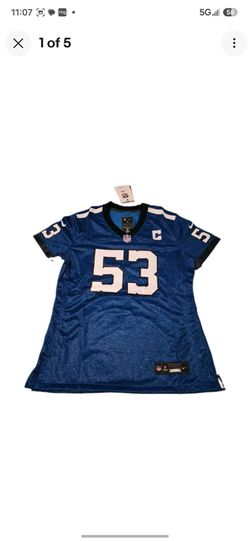 Womens Nike NFL Indianapolis Colts Leonard #53 Blue/White/Black Jersey Size M