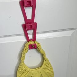 Pink purse | jackets | bag hooks