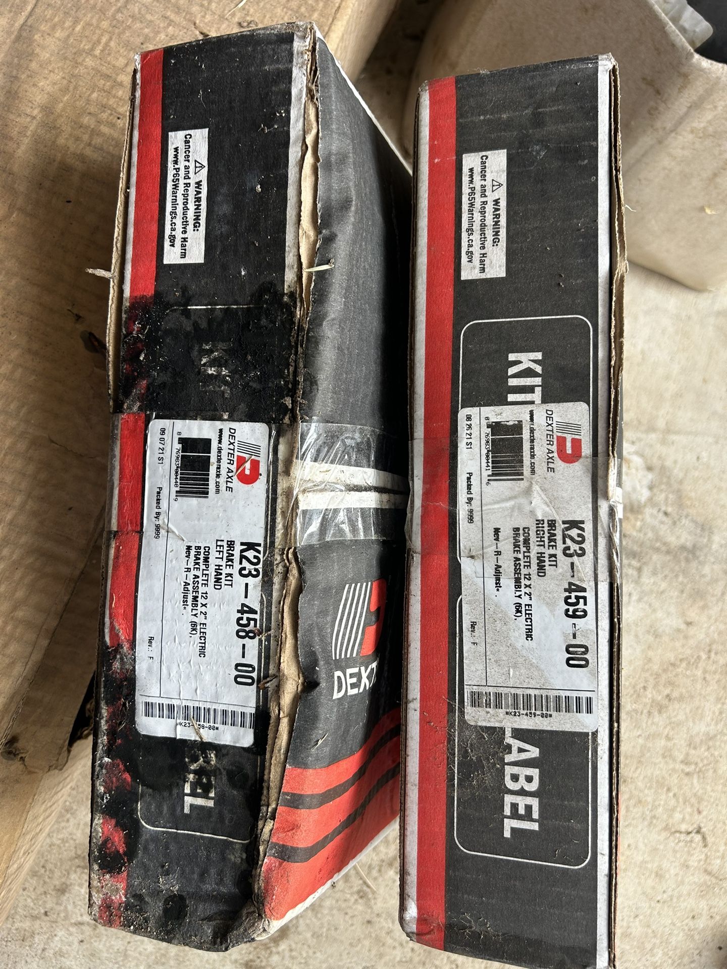 Dexter Axle Left And Right Backing Plates