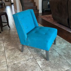 Side Chair Blue Green Color In Excellent Condition 