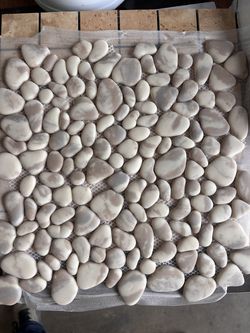 Pebble shower floor tile  $7 per sheet  super price