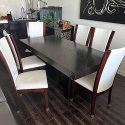 Modern Dining Table With 6 Chairs 