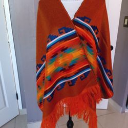 Women's Artisanal Shawl, Andean artisanal Reversible 