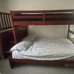 Queen Bottom Twin Top Bunk Bed